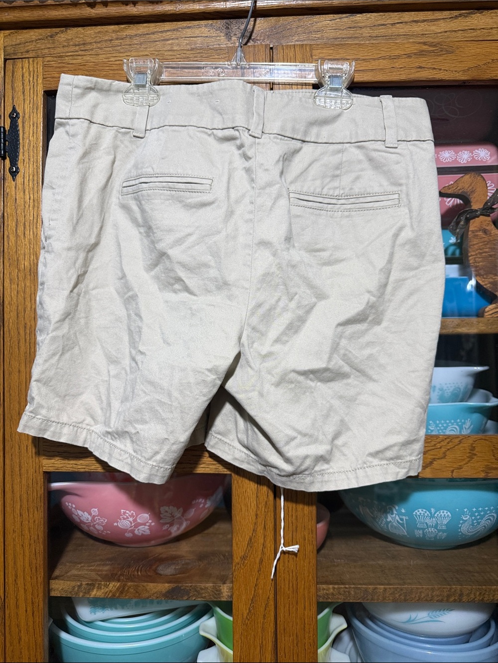 Women’s Khaki Cotton Chino Shorts - Classic Casual